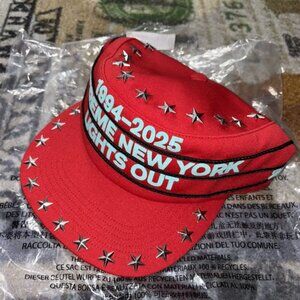 Supreme Stars Studded Pillbox Hat Red